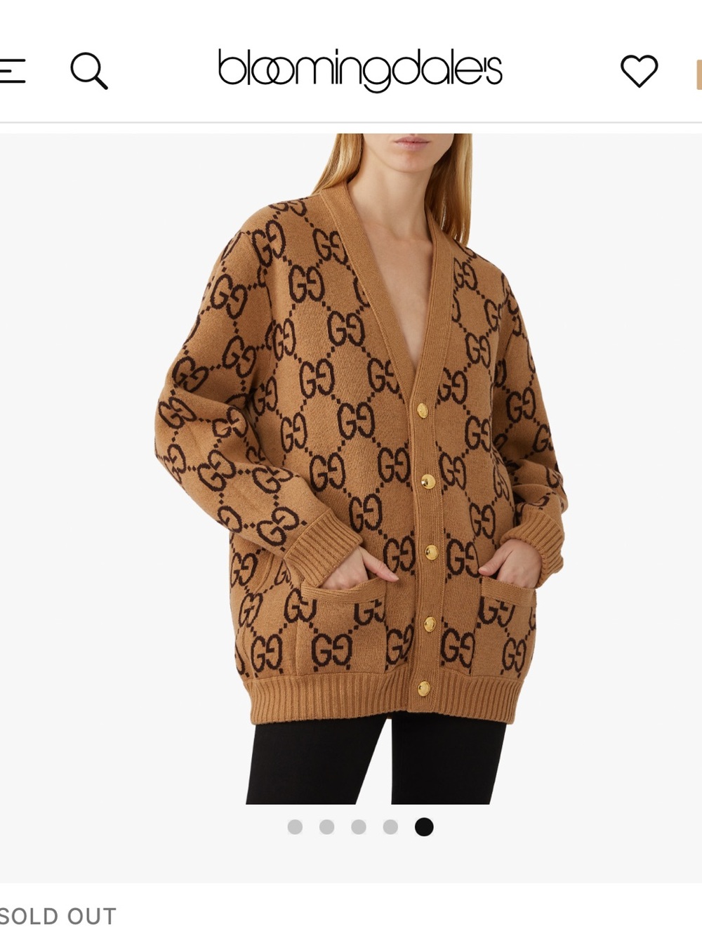 Authentic Gucci oversized reversible cardigan sweater - Picture 4 of 16